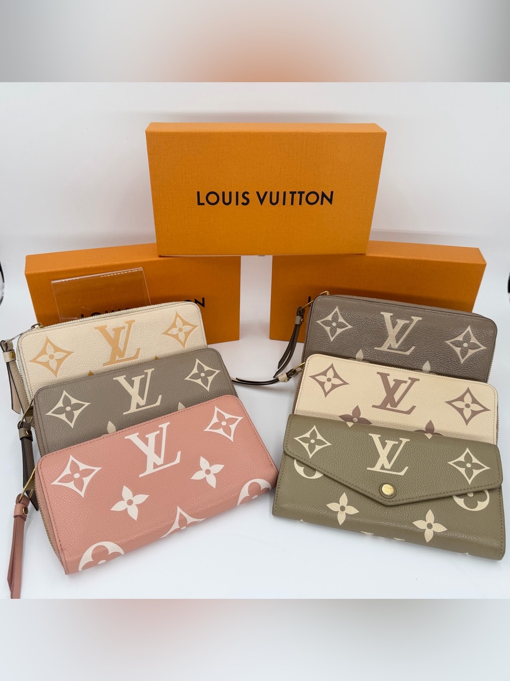 Louis Vuitton Bi Color Empriente Zippy Wallet Cream/Mauve Full Set w/Entrupy COA - Picture 16 of 16
